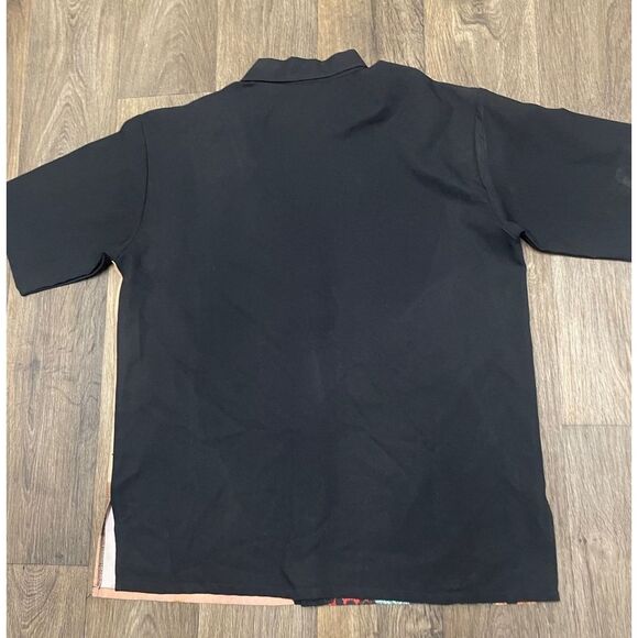 Vintage 90s Street Savy Japanese Samurai Koi Button Up Shirt L - Picture 2 of 11